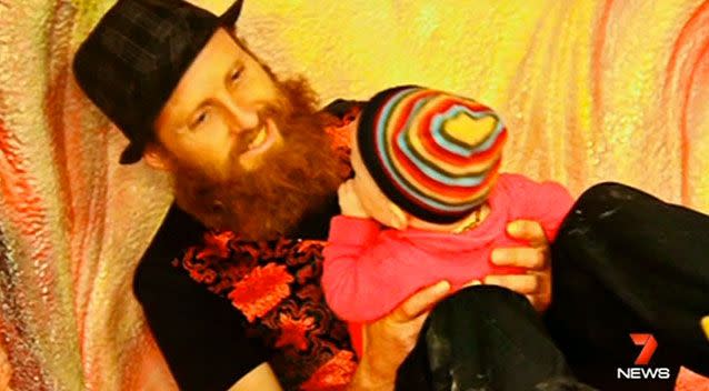 David Fisher was pleaded guilty to jumping into the Logan River while holding baby Elijah. Photo: Supplied