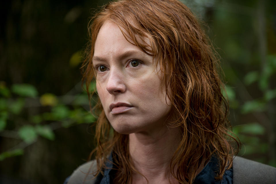 <p>In a fantastic performance by guest star Alicia Witt, Paula introduced herself as someone who had done terrible things to endure in the apocalypse, and even more terrible things to become a valued, high-ranking member of Negan’s Saviors crew. Her story was all the more tragic because, like Carol, Michonne, Maggie, and other female survivors, Paula had suffered terrible family deaths and came out all the stronger for it. But she also came out more hardened, less empathetic, and ultimately, too detached from her fellow humans to continue living.<br>(Photo: AMC) </p>