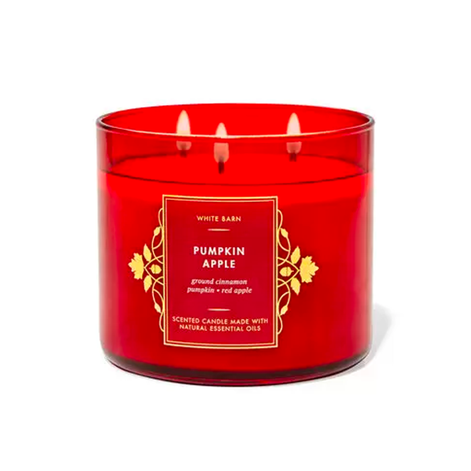 <p><a href="https://go.redirectingat.com?id=74968X1596630&url=https%3A%2F%2Fwww.bathandbodyworks.com%2Fp%2Fpumpkin-apple-3-wick-candle-026703978.html&sref=https%3A%2F%2Fwww.cosmopolitan.com%2Fstyle-beauty%2Fbeauty%2Fg45228514%2Fbest-fall-candles%2F" rel="nofollow noopener" target="_blank" data-ylk="slk:Shop Now;elm:context_link;itc:0;sec:content-canvas" class="link ">Shop Now</a></p><p>White Barn Pumpkin Apple 3-Wick Candle</p><p>bathandbodyworks.com</p><p>$13.95</p>