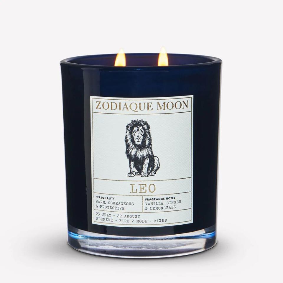 <p><a href="https://zodiaquemoon.com/collections/leo-collection/products/leo-soy-wax-scented-candle" rel="nofollow noopener" target="_blank" data-ylk="slk:Shop Now;elm:context_link;itc:0;sec:content-canvas" class="link ">Shop Now</a></p><p>Soy Wax Candle</p><p>zodiaquemoon.com</p><p>$65.00</p>