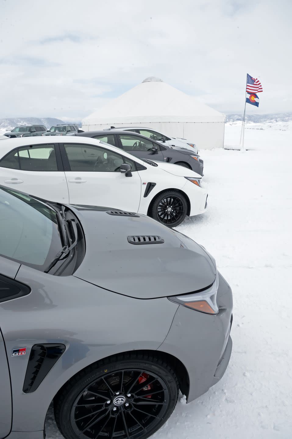 toyota gr corolla at bridgestone winter driving school ice track