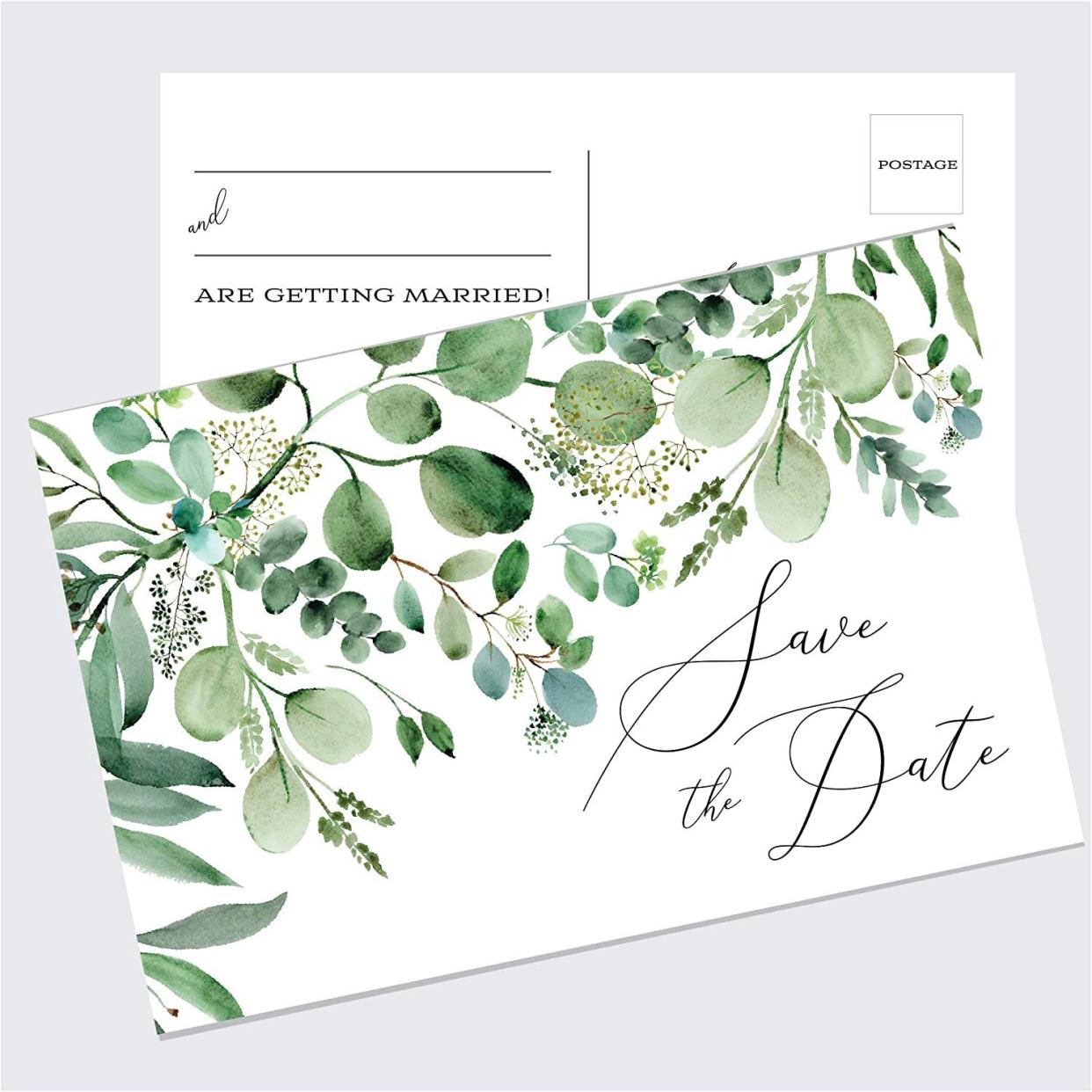 Eucalyptus Greenery Wedding Save-the-Date Cards