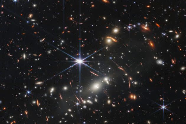 This image provided Monday by NASA shows galaxy cluster SMACS 0723, captured by the James Webb Space Telescope. The telescope is designed to peer back so far that scientists can get a glimpse of the dawn of the universe and zoom in on closer cosmic objects with sharper focus. (Photo: NASA/European Space Agency/Canadian Space Agency/STScI via Associated Press)