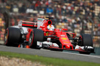 Formula One - F1 - Chinese Grand Prix - Shanghai, China - 08/04/17 - Ferrari driver Sebastian Vettel of Germany drives during the qualifying session at the Shanghai International Circuit. REUTERS/Aly Song