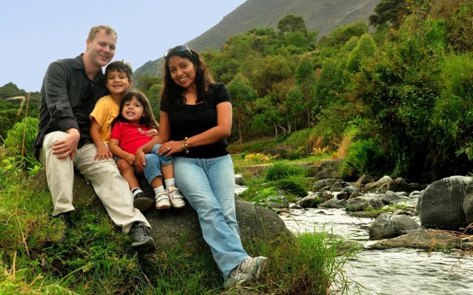 Ben Westwood with his family in 2010