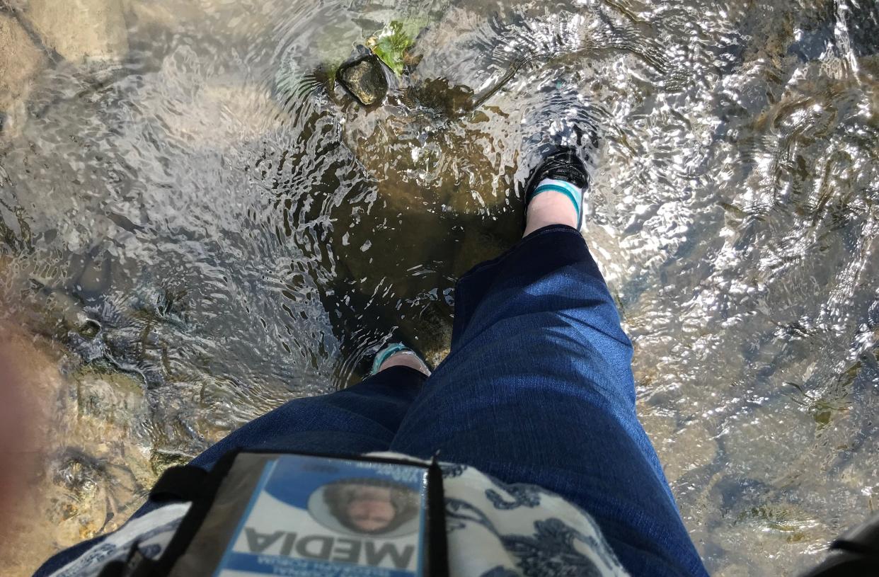 "You're going to give this up to spend eight hours a day chained to a laptop?" I asked myself as a crawdad flashed past my feet during an assignment last week. "Are you nuts?" Well, yes. Yes, I am.