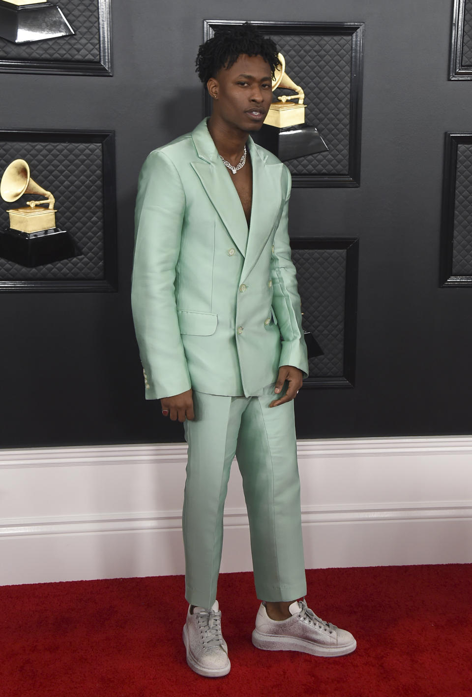 Lucky Daye arrives at the 62nd annual Grammy Awards at the Staples Center on Sunday, Jan. 26, 2020, in Los Angeles. (Photo by Jordan Strauss/Invision/AP)