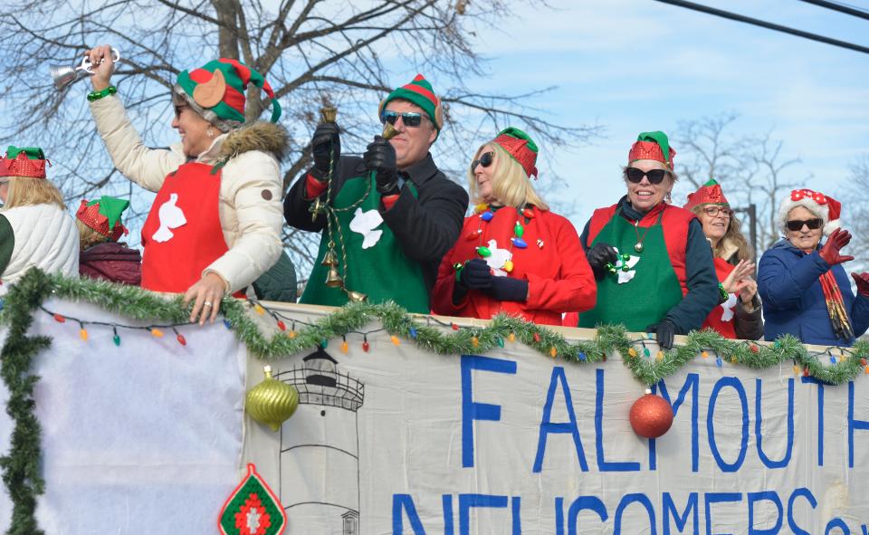Falmouth Newcomers at the 58th annual Falmouth Chamber of Commerce Christmas Parade, which returned last year after organizers held  a virtual parade in 2020 due to the COVID-19 pandemic.