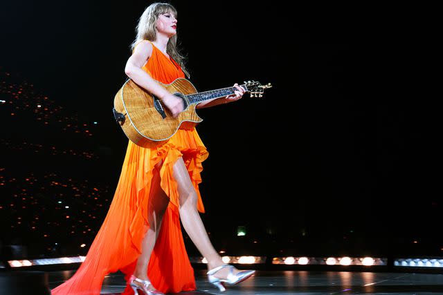 <p>Kevin Mazur/Getty</p> Taylor Swift in Paris on May 11