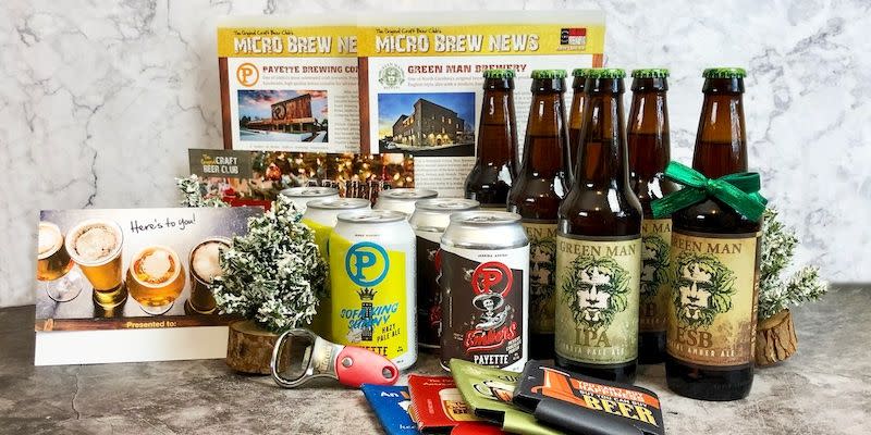 <p><strong>Craft Beer Club</strong></p><p>craftbeerclub.com</p><p><strong>$46.75</strong></p><p>This subscription is a beer lover's dream. On a monthly, bi-monthly or quarterly basis, he'll receive a box of 12 beers from local breweries (four styles and three of each). </p>