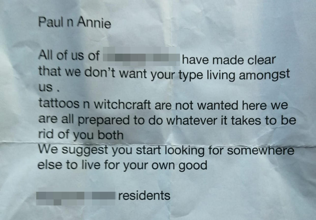 They have also received a letter saying they should move out from the cul de sac where Annie has lived since 2004. (Caters)