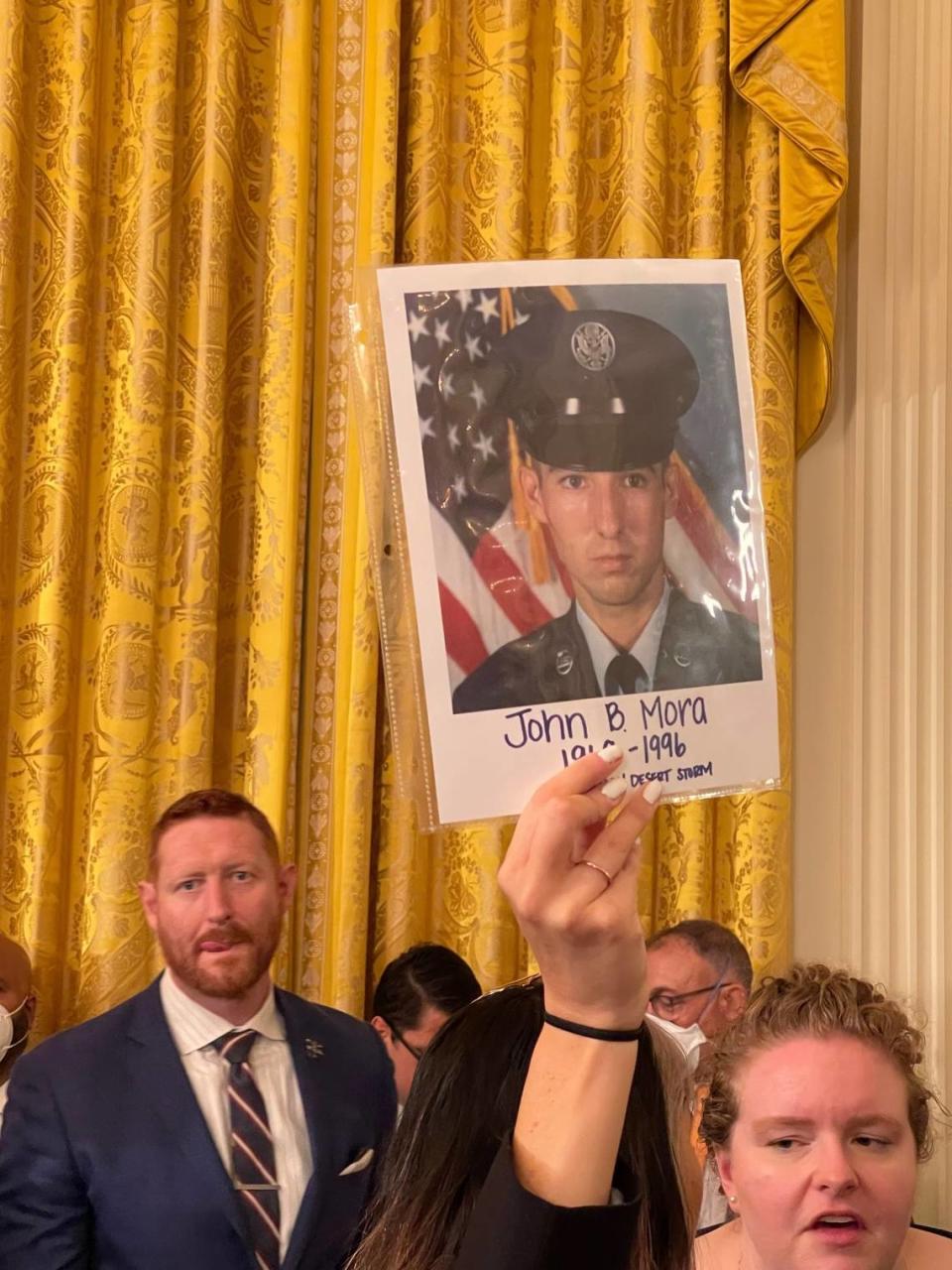 The VA called the PACT Act perhaps the largest health care and benefit expansion in VA history. Above is a scene from the East Room of the White House during the bill signing.