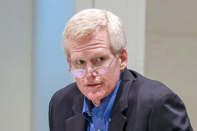 Alex Murdaugh sits in the Colleton County Courthouse