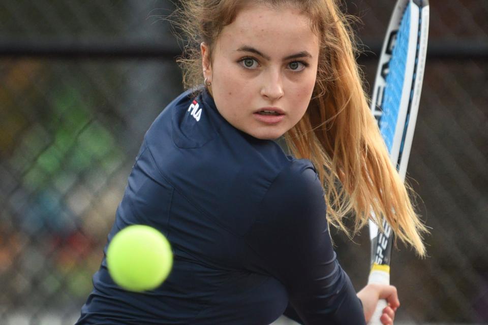Stephanie Yakoff earned her third NJSIAA singles title in girls tennis this season, finishing her career with an unbeaten record.