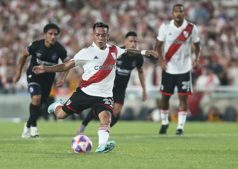 Esequiel Barco, uno de los goleadores de ese partido