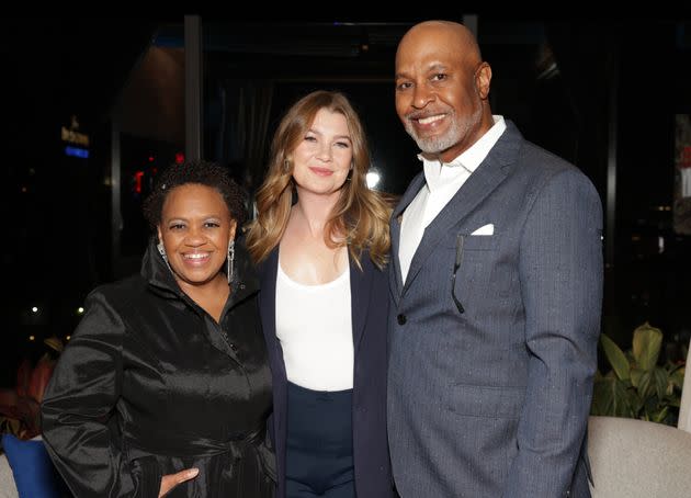 Chandra Wilson, Ellen Pompeo and James Pickens Jr., the three remaining original cast members of 