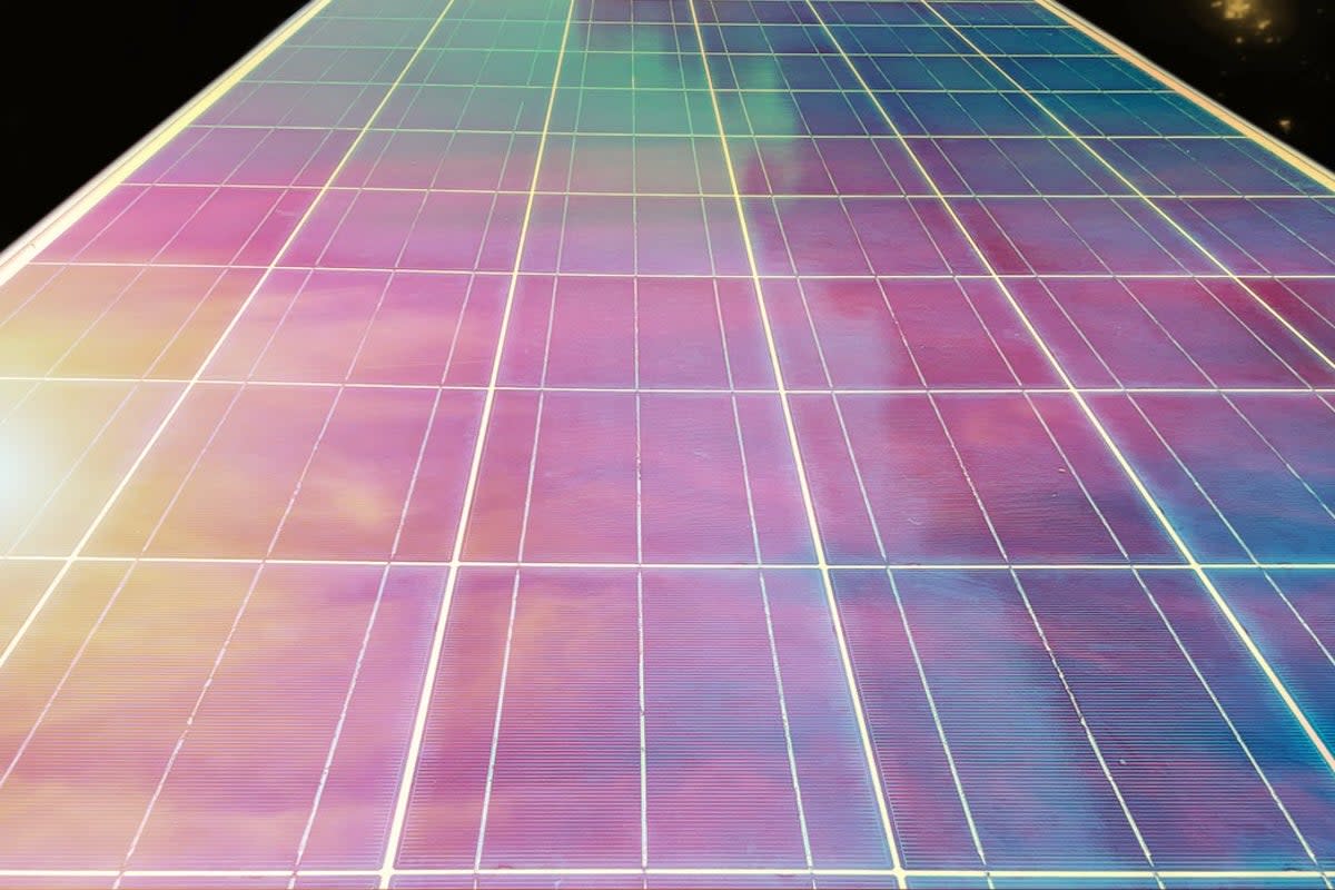 A transparent spectral converter can boost solar cell efficiency by capturing UV light and converting it into visible light in order to generate electricity (iStock/ Getty Images)