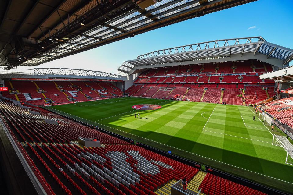 Merseyside Police have no objections to Liverpool staging matches at Anfield when the Premier League resumes in June (Liverpool FC via Getty Images)