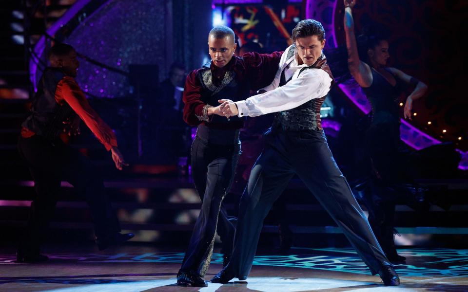 Layton Williams and Nikita Kuzmin dance the paso doble