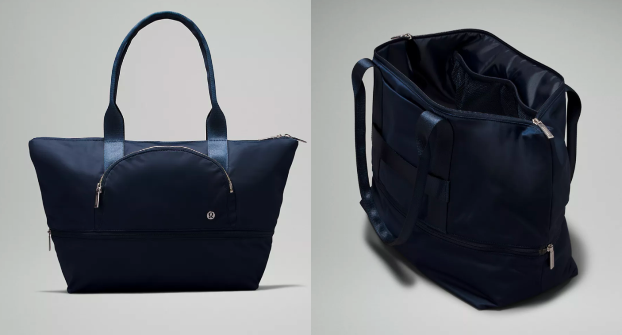 Lululemon's expandable City Adventurer Tote Bag is the ideal travel bag. Mother's Day gift