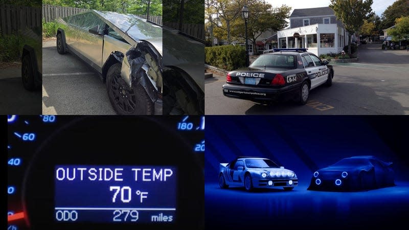 Photo: @bfreshwa / X, Brandon Bell (Getty Images), Tesla, Mercedes-Benz, Image: Nico Esch (AP), Boreham, Screenshot: Toyota USA YouTube, New York Post / YouTube, Larry Chen on YouTube