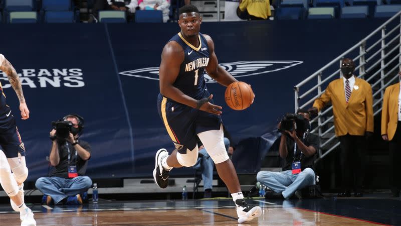 威廉森（Zion Williamson）攻下全場最高33分。（圖／翻攝自鵜鶘推特）