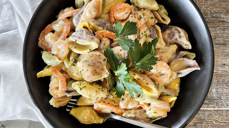 brown butter shrimp pasta