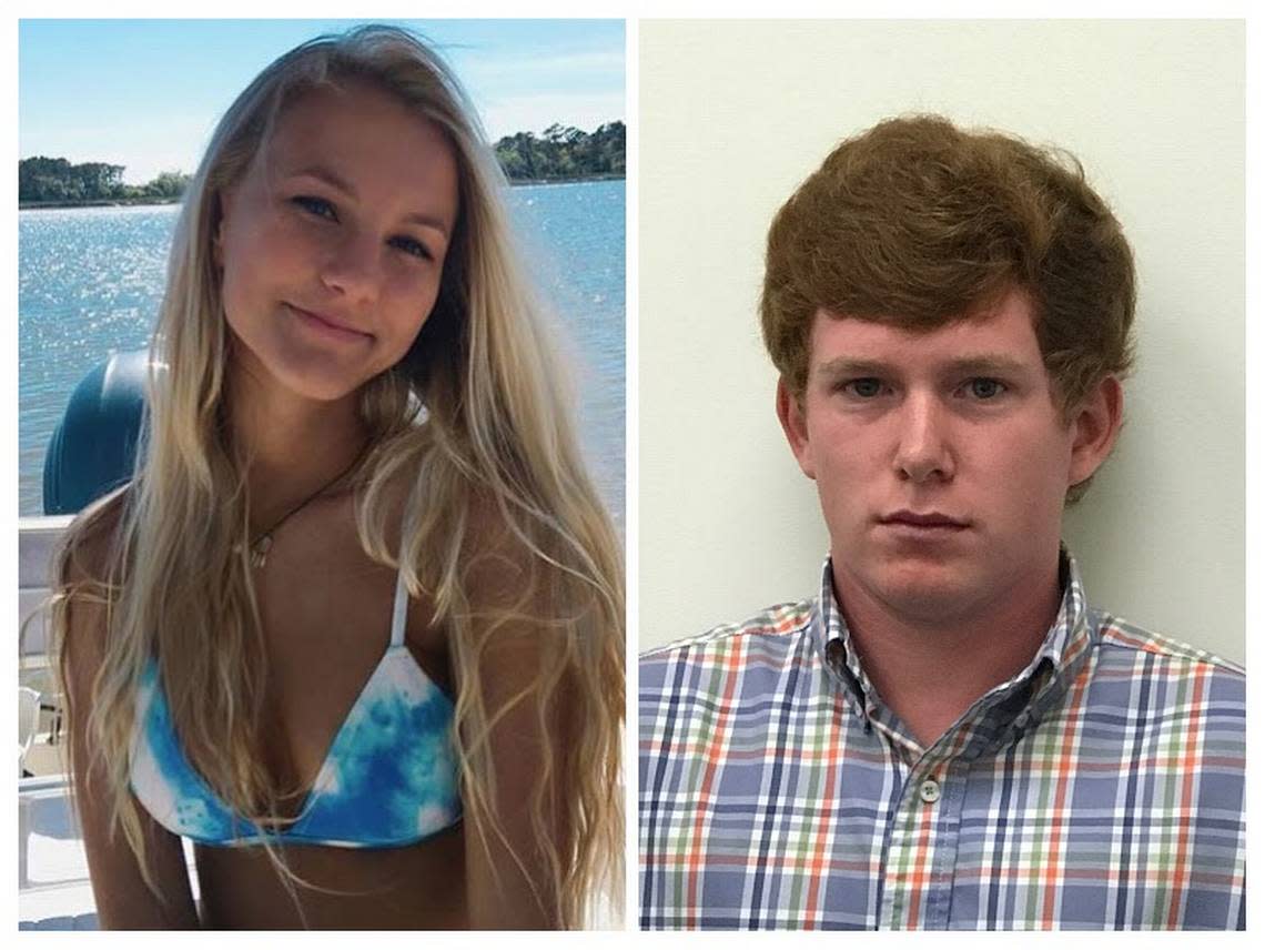 Mallory Beach (left) was killed in a boat crash near Parris Island in February. Paul Murdaugh (right) is accused of drunkenly driving the boat that crashed.