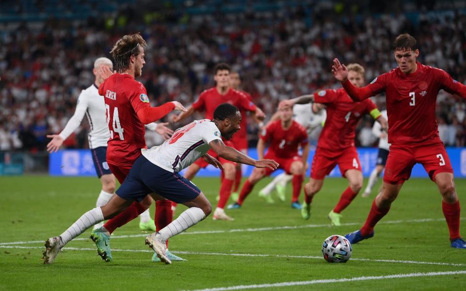 Premier League referees told not to give 'soft penalties' - like Raheem Sterling's against Denmark - Getty Images