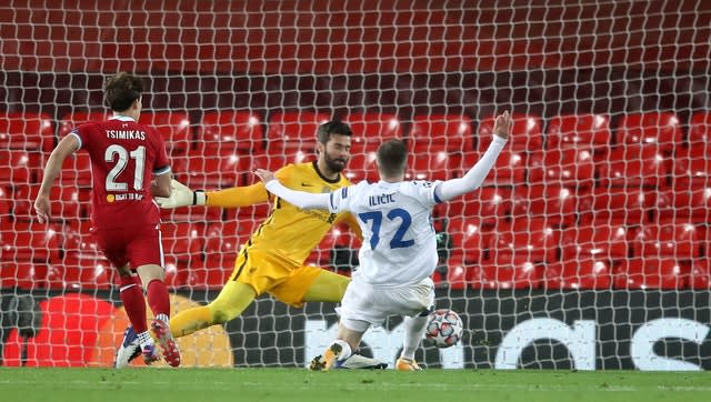 Josip Ilicic put Atalanta ahead at Anfield