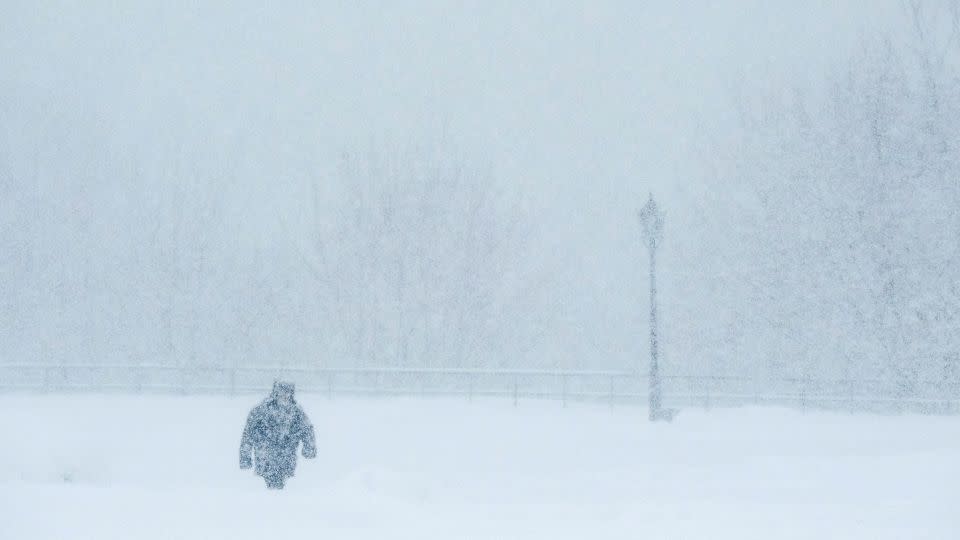 Russians know a lot about blizzard survival. A man walks during a winter storm in Moscow in February 2018. - Yuri Kadobnov/AFP/Getty Images