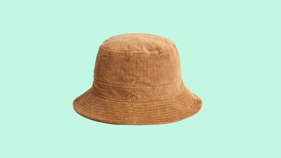 Cap off your fall fit with a corduroy bucket hat.