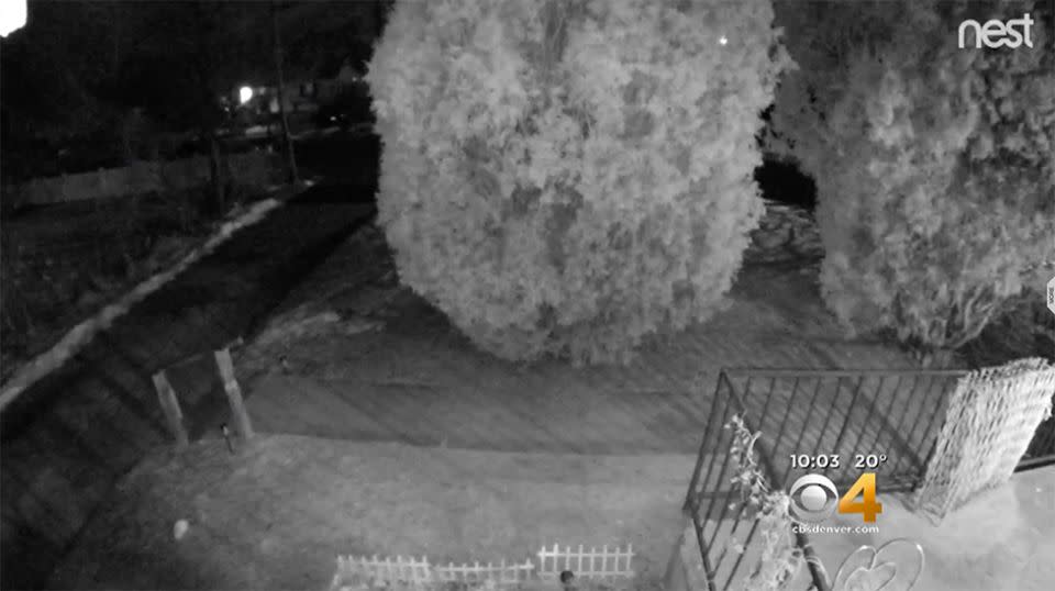 One resident caught the sound on their CCTV camera. Source: CBS4