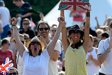 Brits celebrate Andy Murray's Wimbledon win