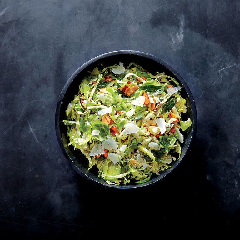 Caesar Brussels Sprouts Salad with Almonds