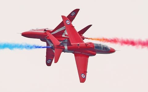 The Red Arrows in action at the Sunderland Airshow last summer - Credit: Owen Humphreys/PA Wire