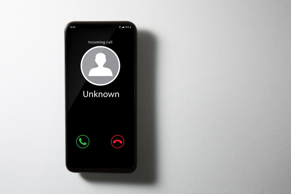 Unknown incoming call