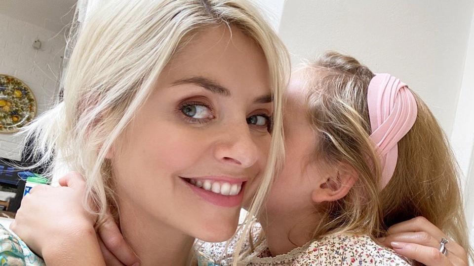 holly willoughby embracing daughter Belle 