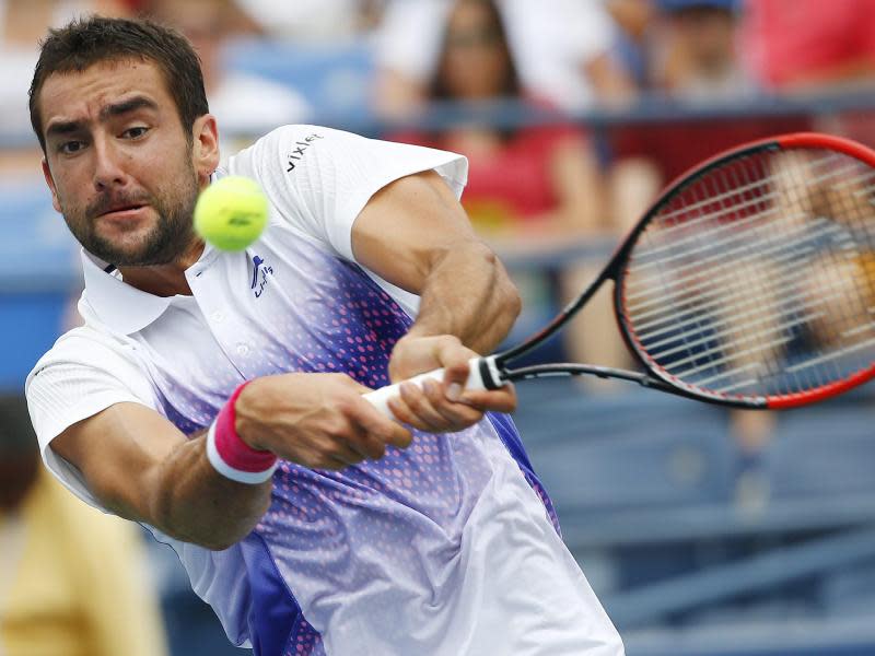 Titelverteidigung weiter möglich: Marin Cilic steht im Achtelfinale der US Open. Foto: Andrew Gombert