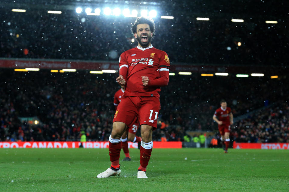 Mohamed Salah was directly involved in all five goals against Watford with four goals and an assist