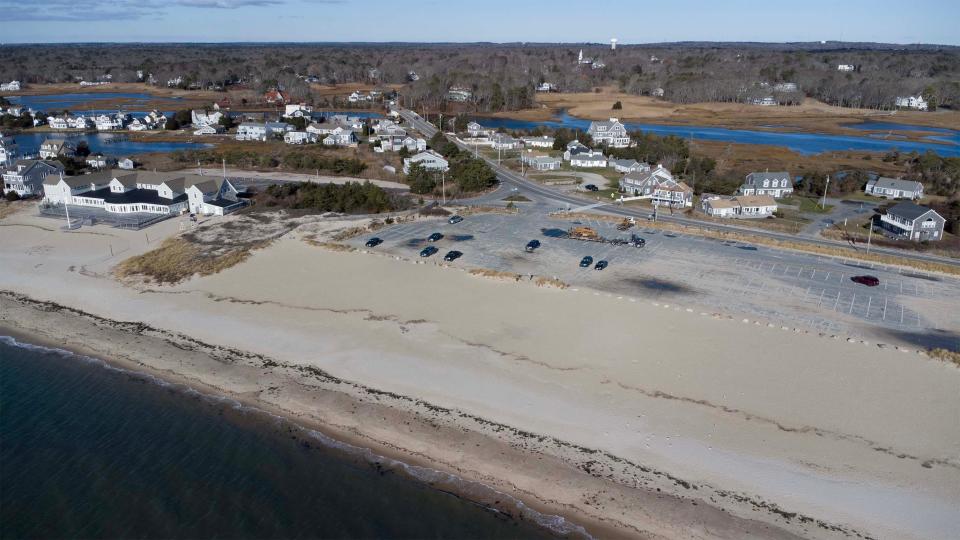 View looking northwest from the water line at Craigville Beach in Centerville where the Park City Wind project will come ashore. The state's Energy Facilities Siting Board gave its OK for the project to get underway.