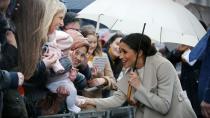 <p> We love this candid (and slightly goofy) moment of Meghan Markle reacting the way many people do when faced with a cute baby - adorableness overload. </p> <p> Making faces and squeezing the baby's leg, Meghan's baby fever got the best of her during her 2018 trip to Ireland. Meghan didn't have children of her own at the time, but she'd go on to have her first son, Archie, in 2019 and daughter, Lilibet, in 2021. </p>