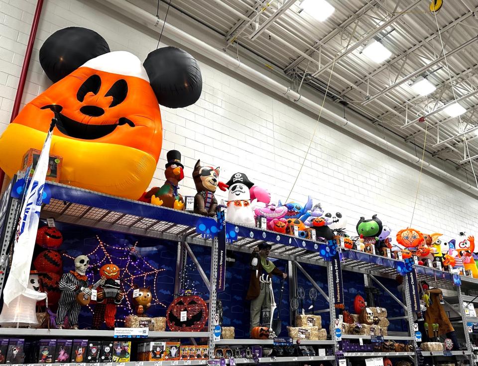 Halloween decorations at Lowe's on September 12, 2023.