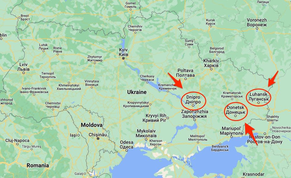 Clark said Russia's next objective is to take the city of Dnipro to cut off Ukrainian forces in the Donbas, where Russia declared the territories of Donetsek and Luhansk as independent states.