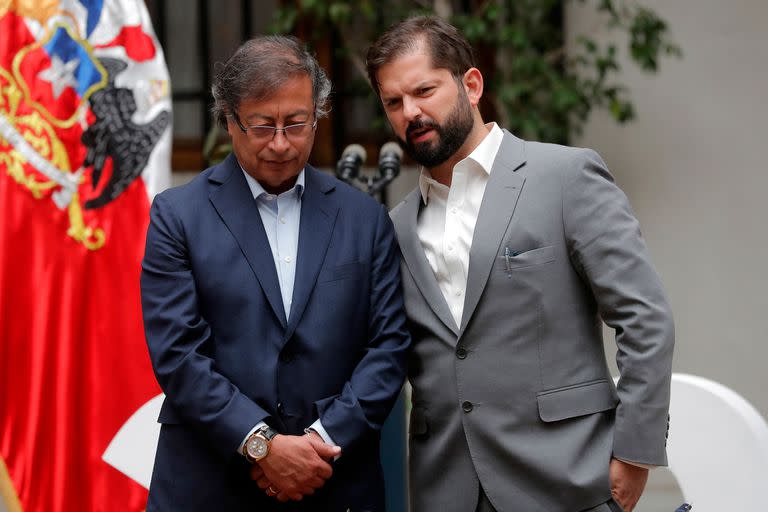 Los presidentes de Colombia y Chile, Gustavo Petro y Gabriel Boric