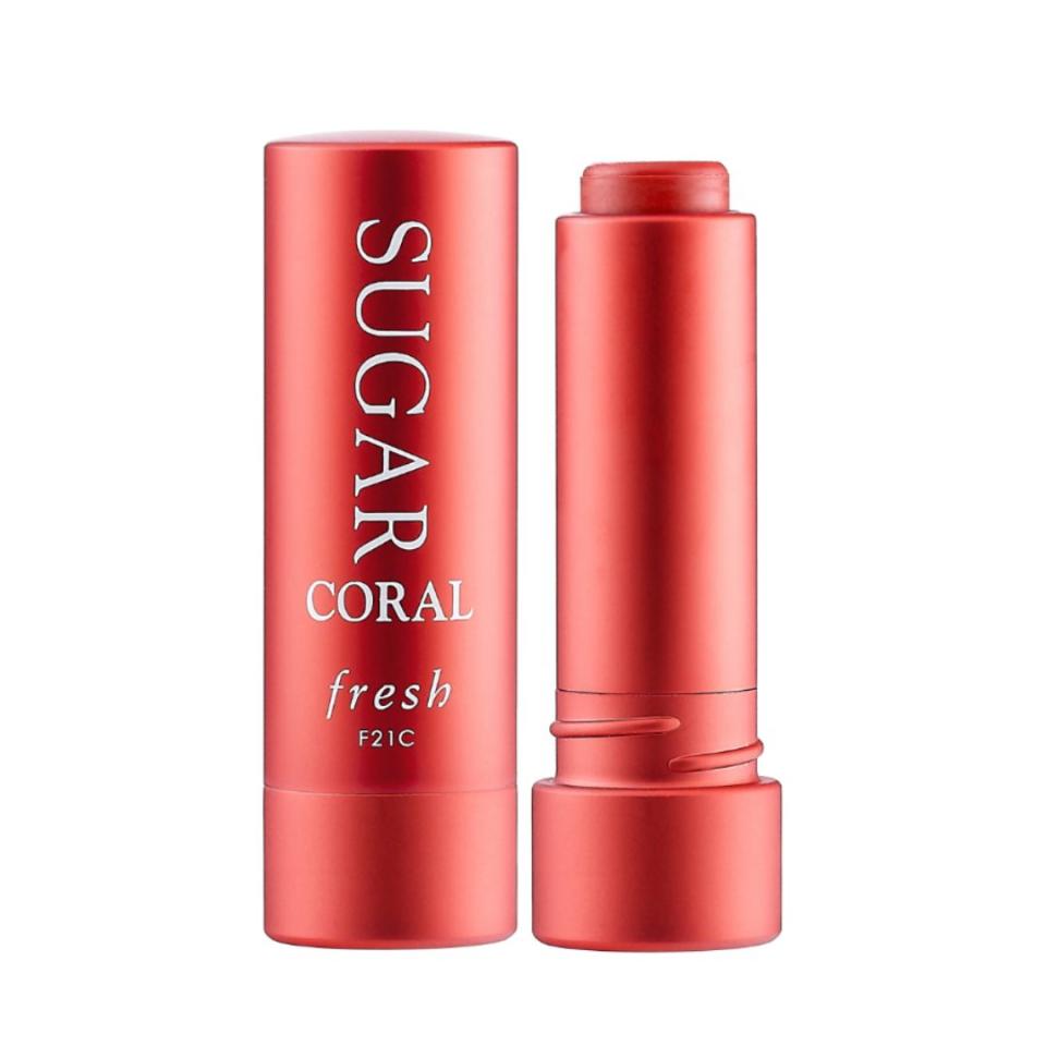 <strong><a href="https://www.sephora.com/product/sugar-lip-treatment-spf-15-P57002?skuId=1422336" target="_blank" rel="noopener noreferrer">Get The Fresh Sugar lip treatment in Coral for $24 (available in 14 colors).&nbsp;</a></strong>