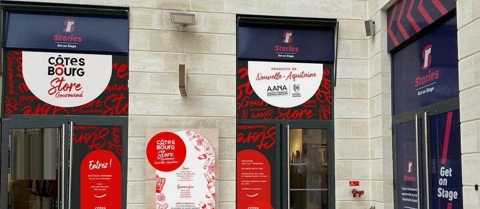 Le Store Gourmand, à la fois boutique éphémère et espace d’accueil, situé en plein cœur de Bordeaux.  - Credit:Côtes-de-Bourg