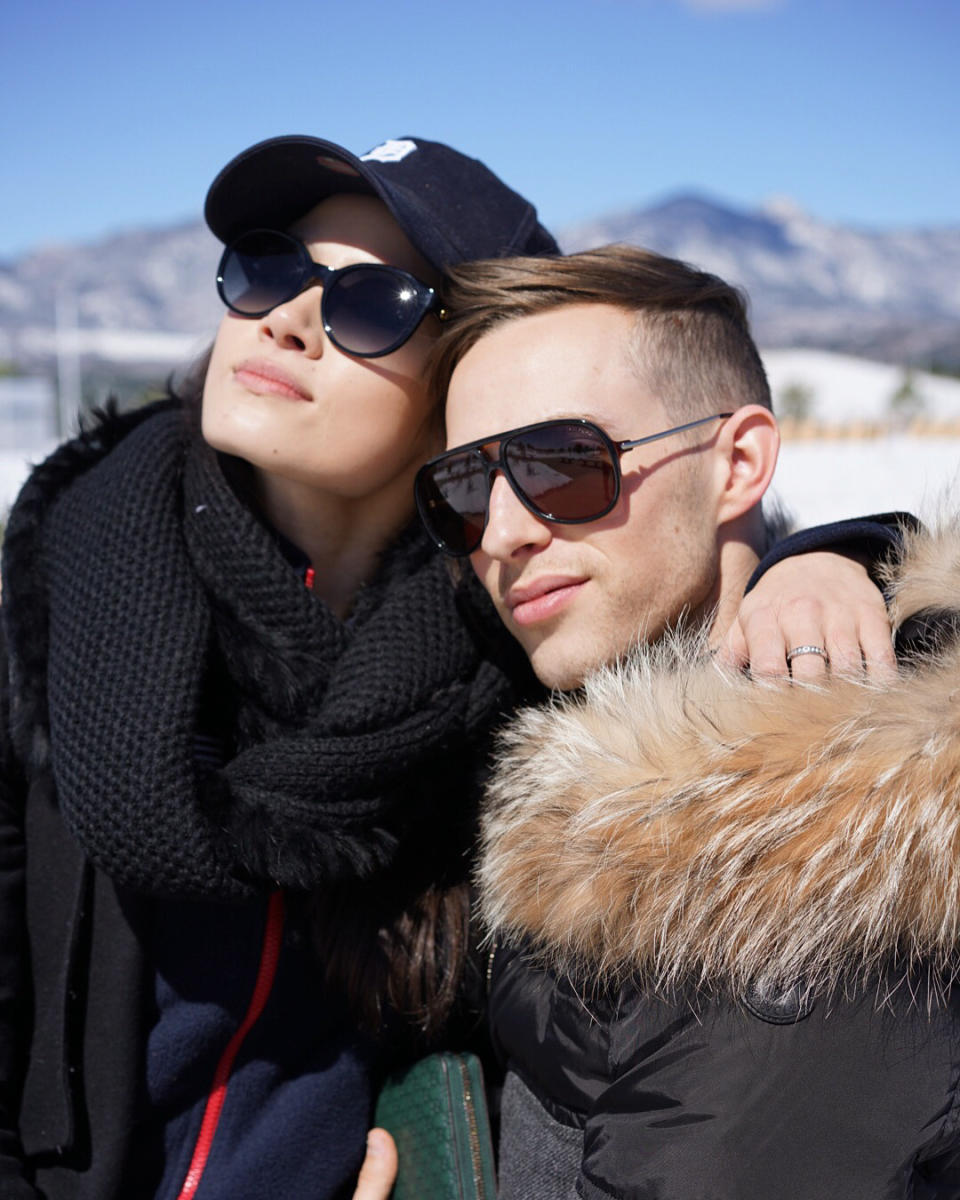 <p>She’s also tight with fellow Team USA star Adam Rippon, even posting a ‘Flashback Friday’ series of photos with the 28-year-old skater dating all the way back to when they were still junior skaters.(Instagram/@chockolate02) </p>
