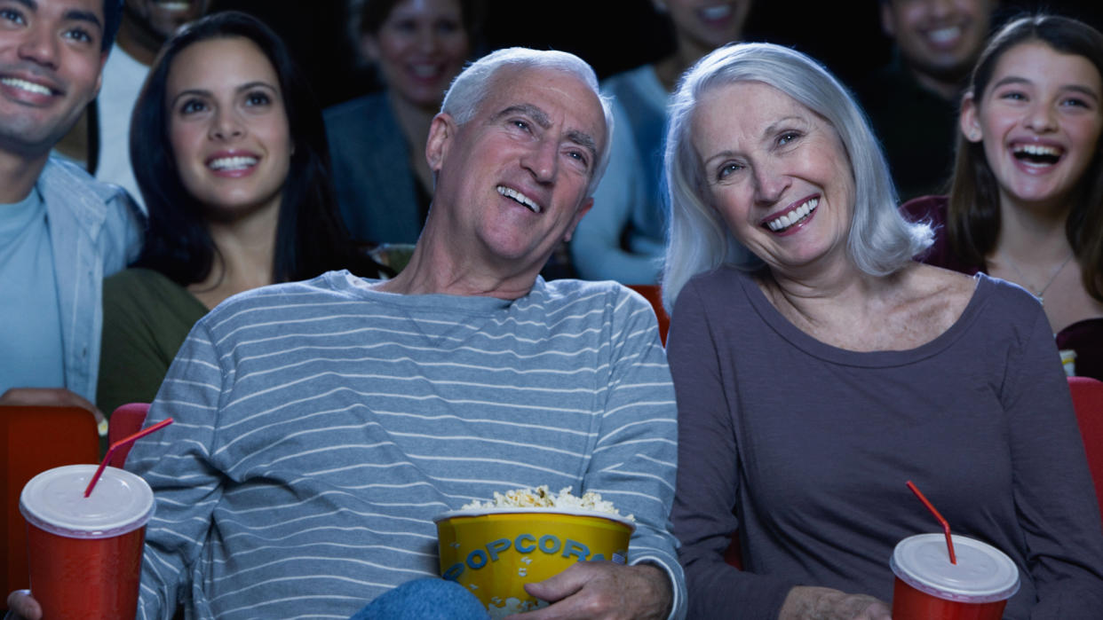 older couple at the movies