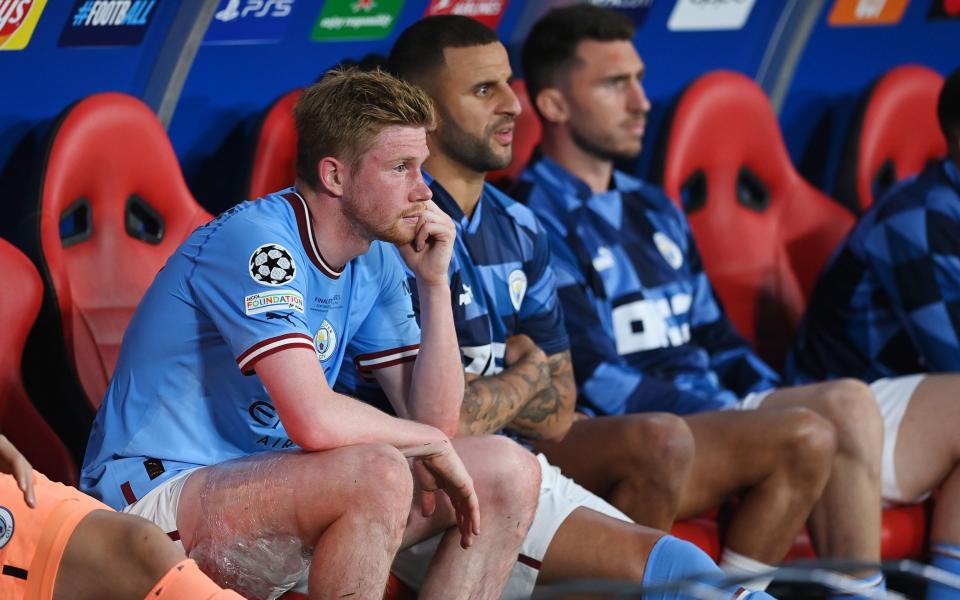 Kevin De Bruyne sat on the bench in Istanbul - Kevin De Bruyne's Champions League agony strikes again – his pain should hurt any football fan - Getty Images/Michael Regan